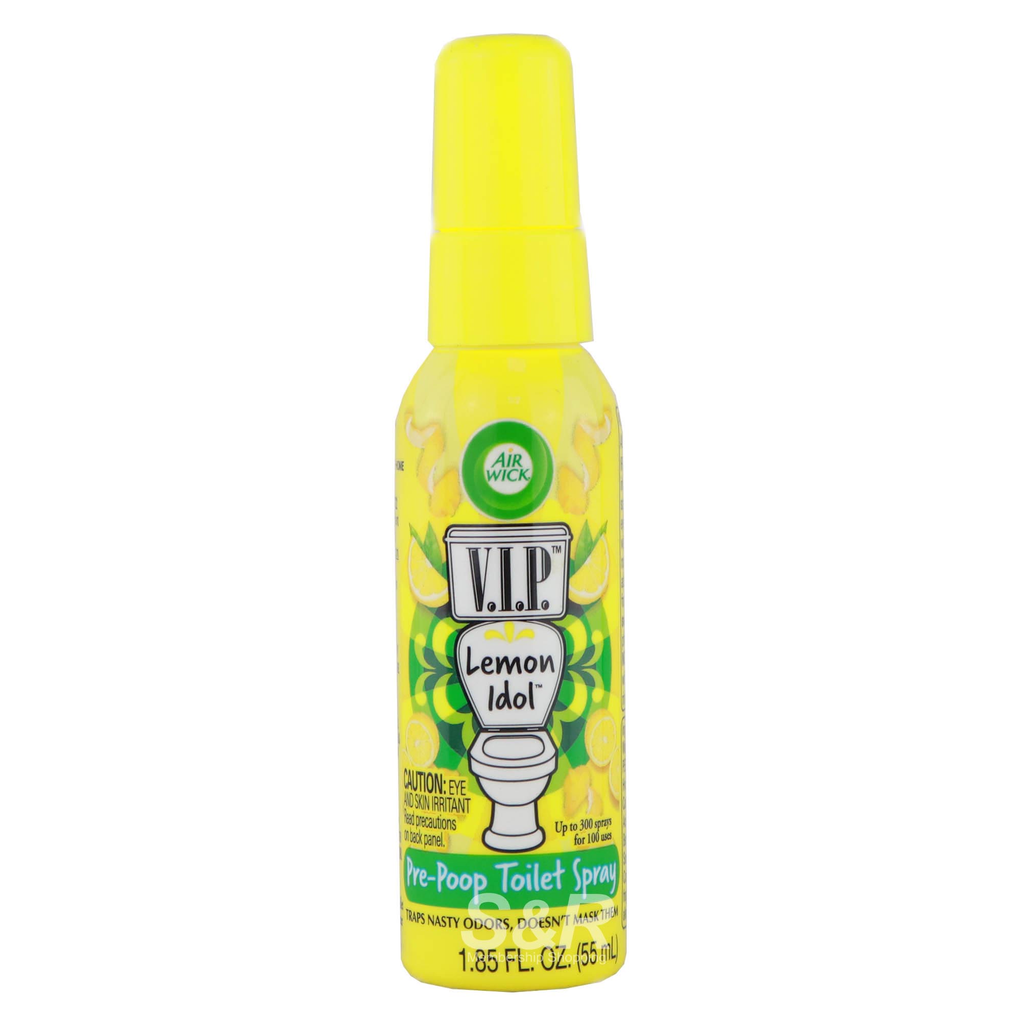 Air Wick V.I.P. Lemon Idol Pre-Poop Toilet Spray 55mL Air Wick V.I.P. Lemon Idol Pre-Poop Toilet Spray 55mL